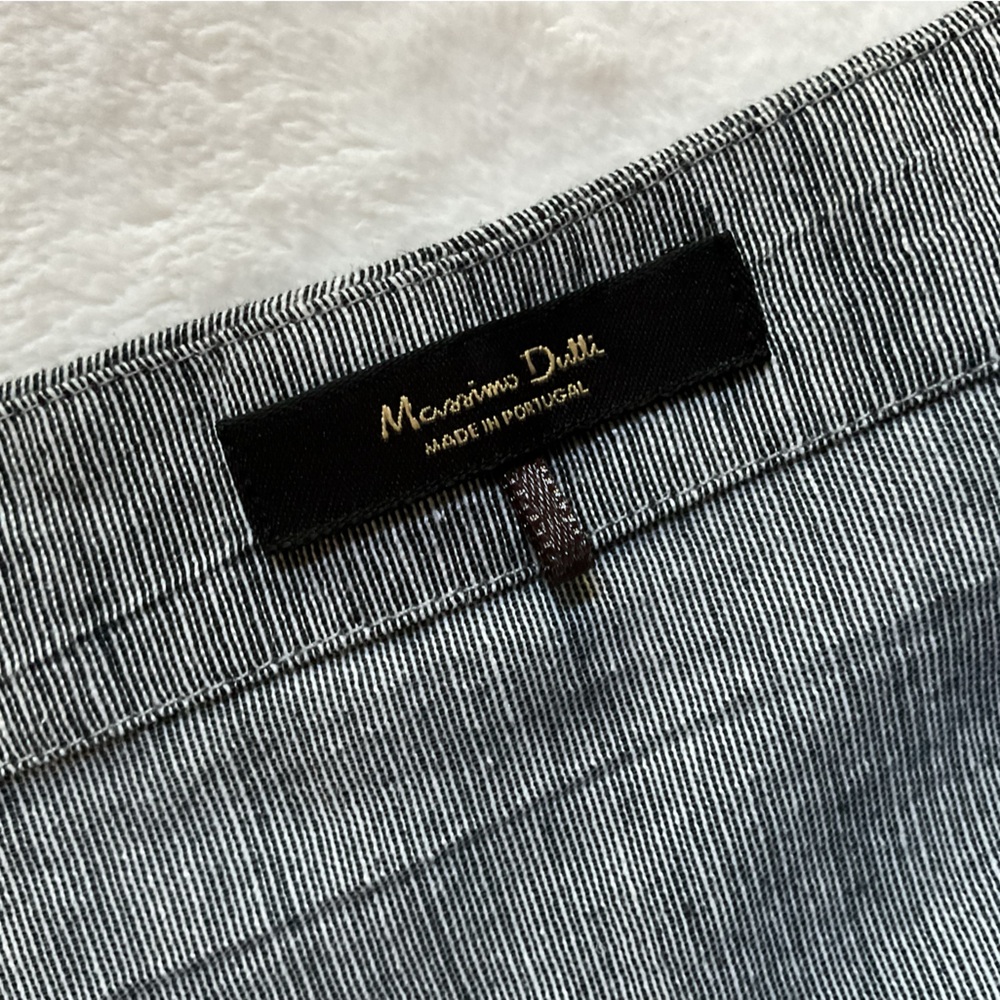 Massimo dutti grey linen blend top M/L - Picture 2 of 8